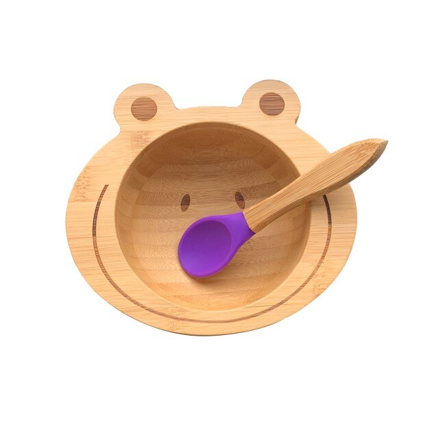 Bamboo Baby Plate Feeding Bowl